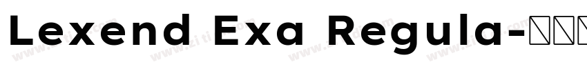 Lexend Exa Regula字体转换
